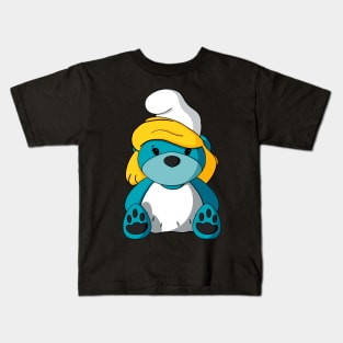 Smurfette Teddy Bear Kids T-Shirt